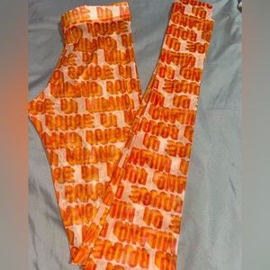 Mesh orange Milano leggings